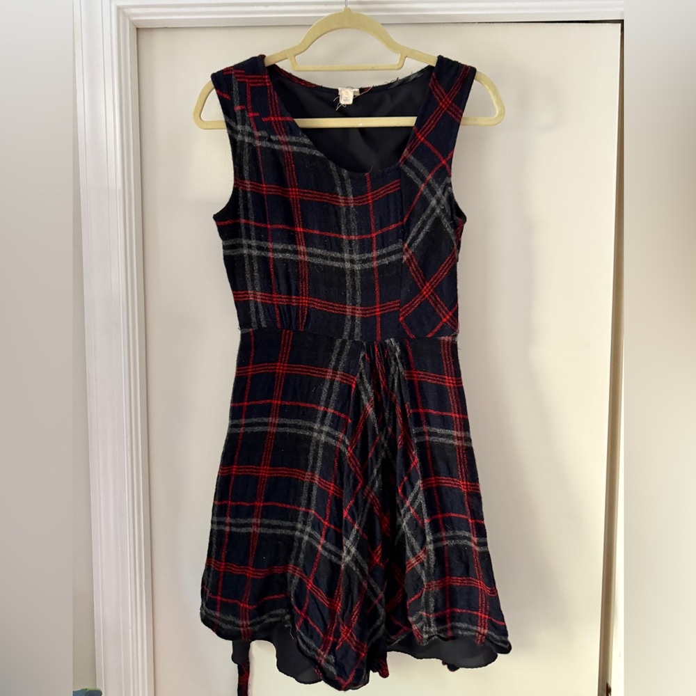 Anthropologie Esme & Esyllte Asymetrical Plaid Dress